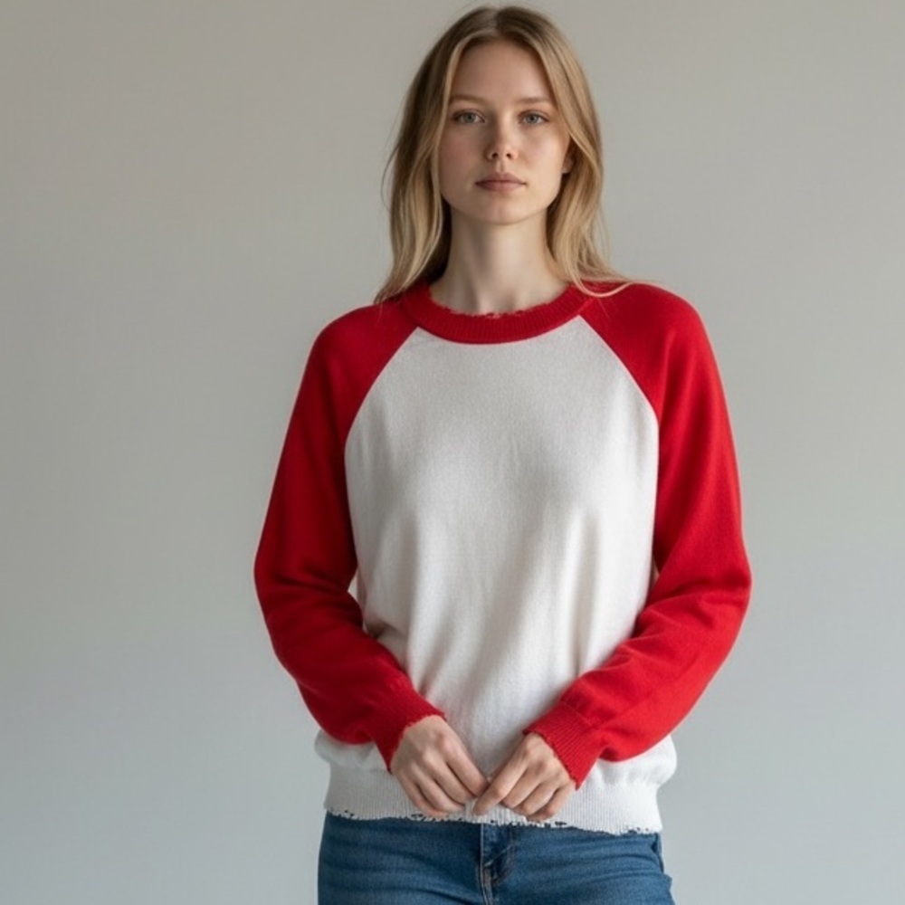 Minnie Rose cashmere and cotton blend sweater